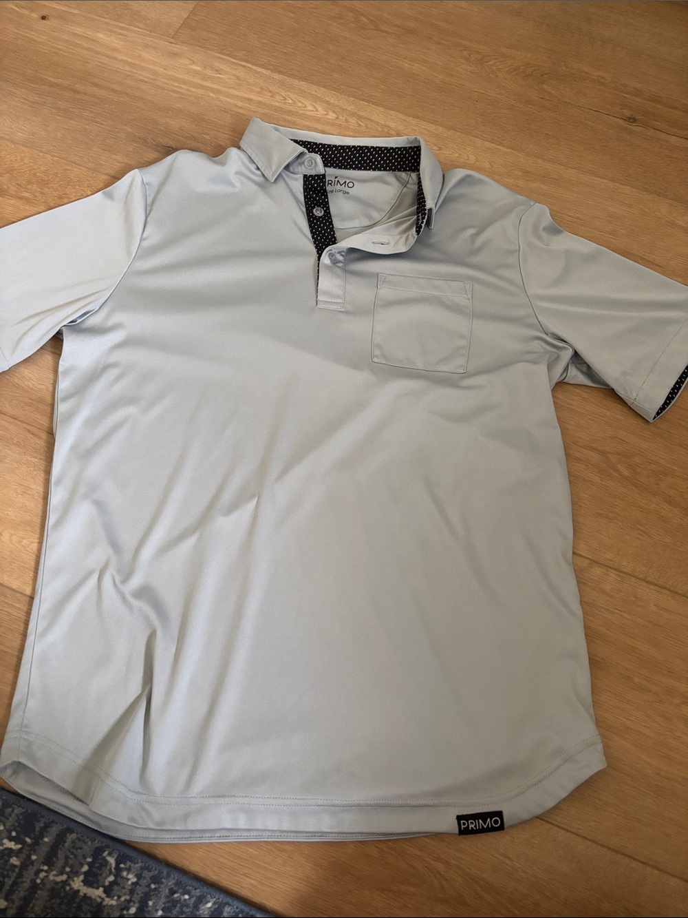 Primo Men’s Light Gray Polo with Chest Pocket